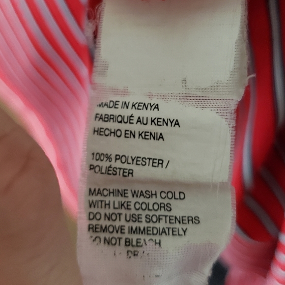 Men's Izod Golf Red Striped Polo - Picture 5 of 5